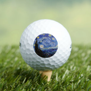 A Starry Night: Saint Remy by Vincent Van Gogh Golf Balls