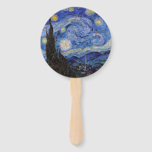 A Starry Night: Saint Remy by Vincent Van Gogh Hand Fan