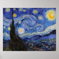 A Starry Night: Saint Remy by Vincent Van Gogh