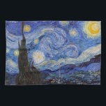 A Starry Night: Saint Remy by Vincent Van Gogh Tea Towel<br><div class="desc">The year is 1889. Vincent Van Gogh is a patient at the Saint-Paul-de-Mausole asylum in Saint-Rémy-de-Provence, France. He is suffering from mental illness, and his doctors have advised him to stay indoors and avoid painting. But Van Gogh cannot resist the urge to create, and he spends his days painting the...</div>