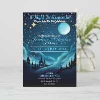 A Starry Night Sweet 16 Invitation
