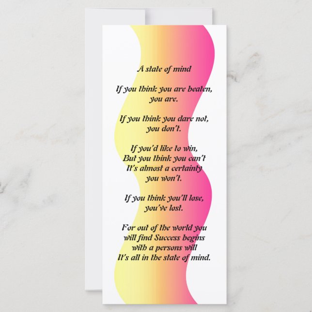 A State of Mind Rack Cards (Front)