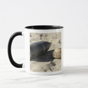 A static display of a converted ordnance shell mug