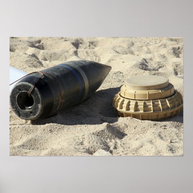 A static display of a converted ordnance shell poster (Front)