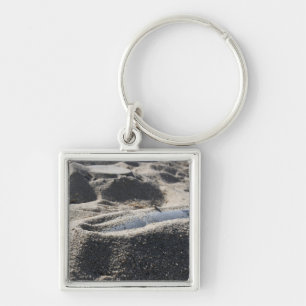 A static display of an ordnance shell key ring