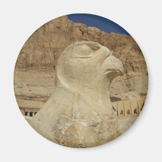 A statue of Horus as a falcon at Hatshepsut temple Magnet