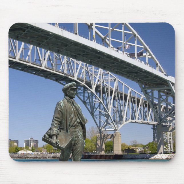 A statue of Thomas Edison by local artist Mino Mouse Pad (Front)