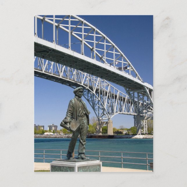 A statue of Thomas Edison by local artist Mino Postcard (Front)