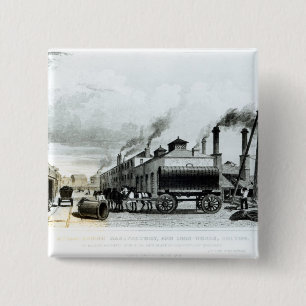 A Steam-Engine Manufactory and Iron Works 15 Cm Square Badge
