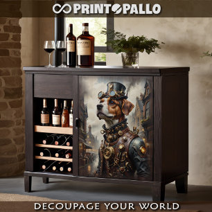 A steampunk beagle dog in a victorian London city  Tissue Paper