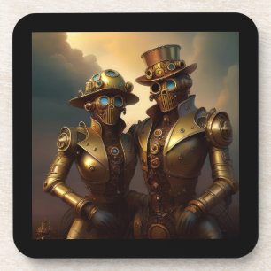 A Steampunk Robotic Couple In Love Coaster