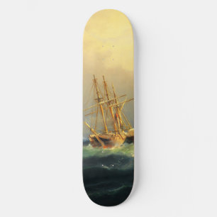 A steamship in a storm in the Atlantic Ocean Skateboard
