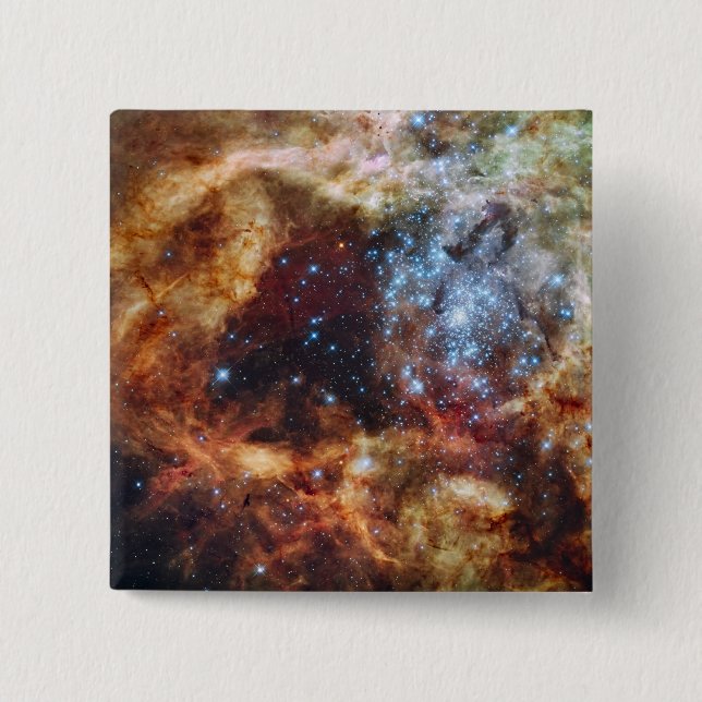 A stellar nursery known as R136 15 Cm Square Badge (Front)