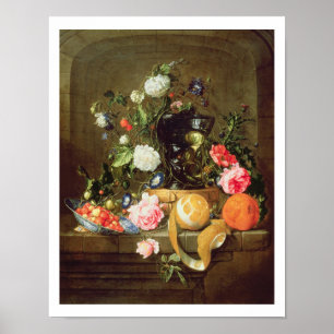 A Still Life in a Stone Niche Poster