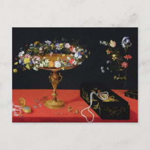 A Still Life of a Tazza with Flowers Postcard