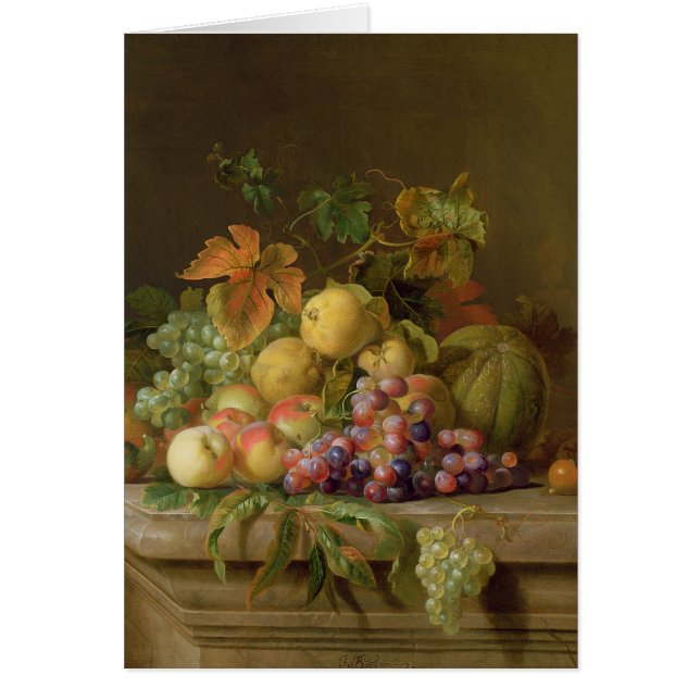 A Still Life of Melons, Grapes and Peaches (Front)