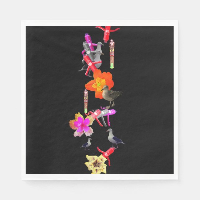 A Stopover in Paradise Paper Plate Napkin (Front)