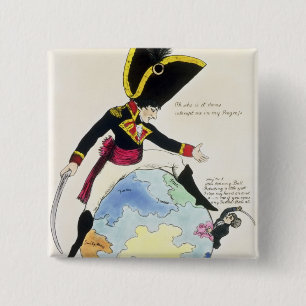 A Stoppage to a Stride over the Globe, 1803 15 Cm Square Badge