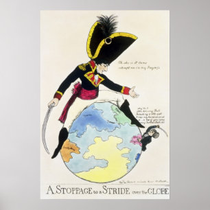 A Stoppage to a Stride over the Globe, 1803 Poster