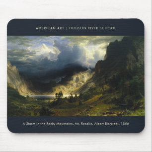 A Storm in the Rocky Mountains Fine Art Painting Mouse Pad