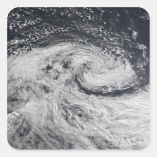 A storm over new Zealand Square Sticker