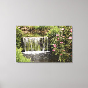 A Stream And Waterfall In Dartmoor National Park Canvas Print