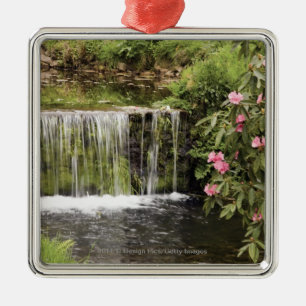 A Stream And Waterfall In Dartmoor National Park Metal Tree Decoration