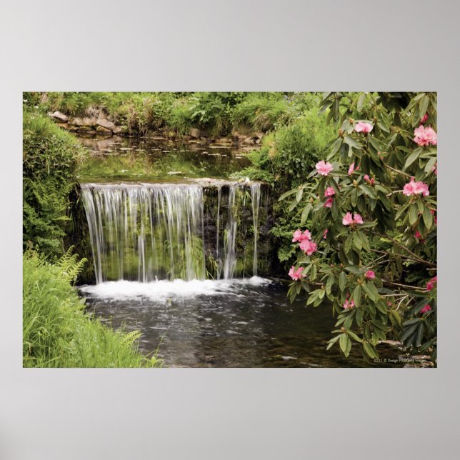 A Stream And Waterfall In Dartmoor National Park Poster (Front)