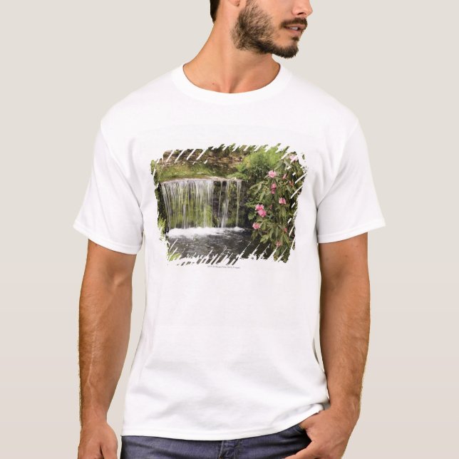 A Stream And Waterfall In Dartmoor National Park T-Shirt (Front)