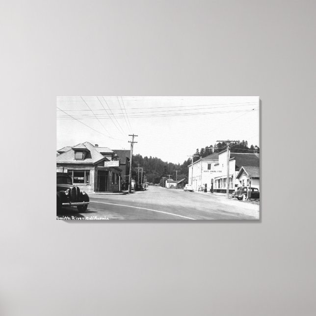 A Street Corner Scene Canvas Print (Front)