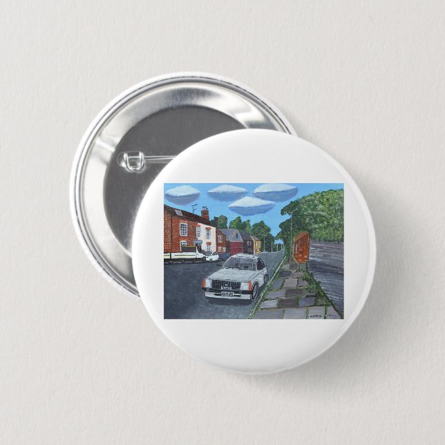 A Street in Derby 6 Cm Round Badge (Front & Back)