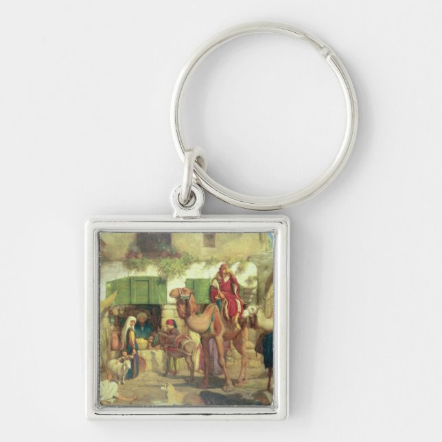 A Street in Jerusalem, 1867 Key Ring (Front)