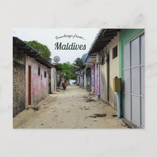 A Street in Maldives Postcard (Front)