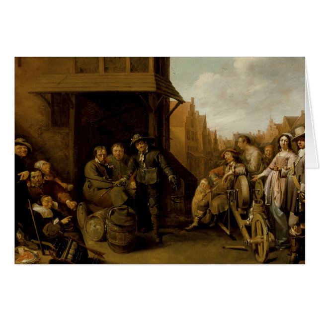A Street Scene with Knife Grinder by Jacob Duck (Front Horizontal)