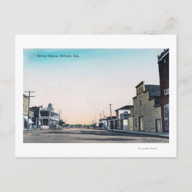 A Street SceneOrland, CA Postcard (Front)