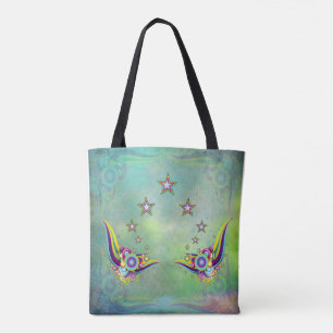 A Striking aquamarine abstract Tote Bag