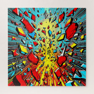 A striking explosion of abstract shapes jigsaw puzzle