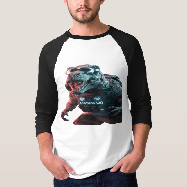 A striking photograph of a menacing T-Rex, showcas T-Shirt (Front)