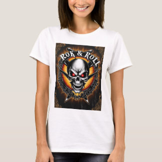 A Striking 'Skull' Rock And Roll Band T-Shirt