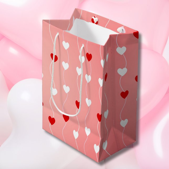 A String of Petite Hearts Valentine's Medium Gift Bag (Creator Uploaded)