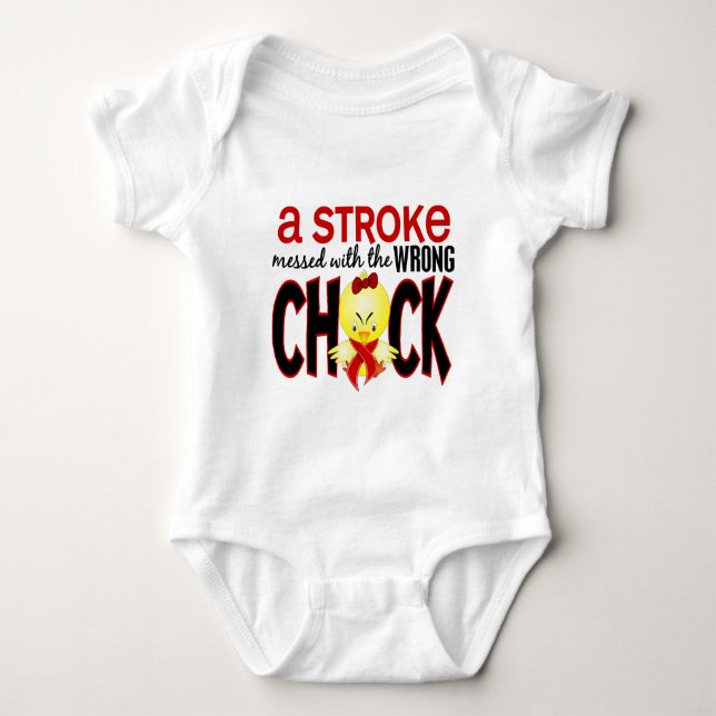 A Stroke Messed With The Wrong Chick T-Shirt (Front)