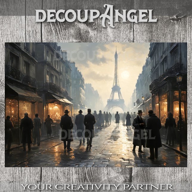 A stroll in a retro Paris #1 - Decoupage - Tissue Paper (Creator Uploaded)