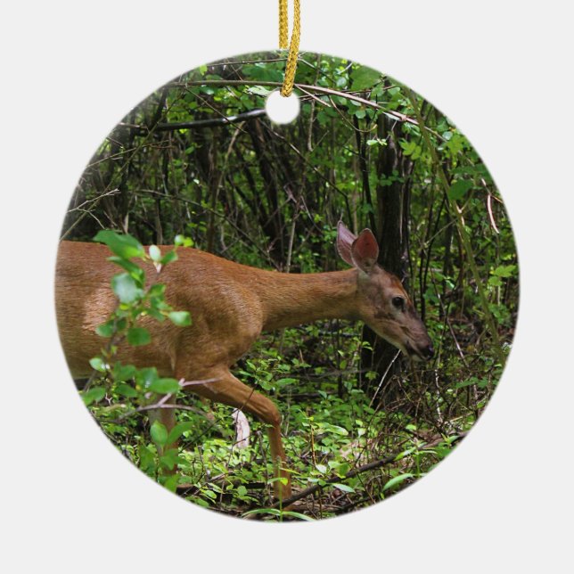 A Stroll Through the Woods Ceramic Tree Decoration (Front)