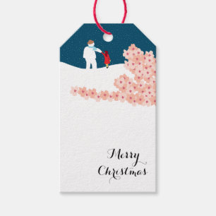 A Stroll With Snowman Christmas Gift Tags
