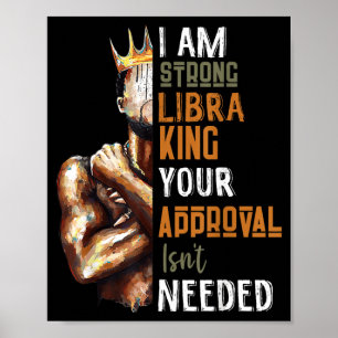 A Strong Libra King In Crown Zodiac Horoscope Gift Poster
