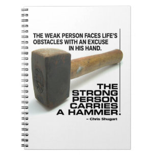 A Strong Person Carries A Hammer - Gym Workout Spiral Notebook