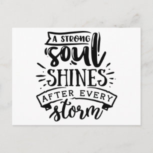 A strong soul shines after announcement postcard