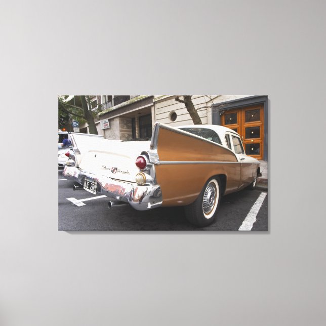 A Studebaker Silver Hawk Classic Car parked on a Canvas Print (Front)