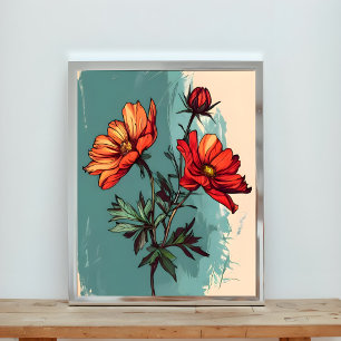 A Study in Orange and Green Photo Print