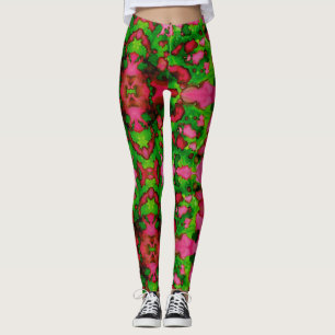 A Study in Pink & Green Leggings